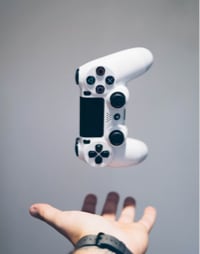 game controller in hand